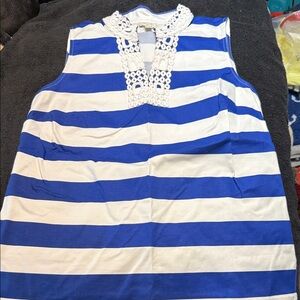 Talbots Kids Dress with Blue and White Stripes
